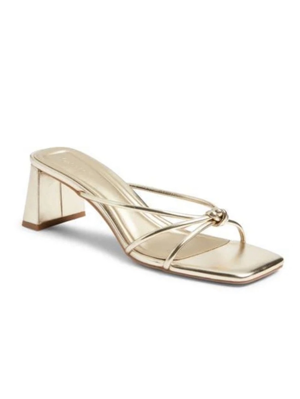 Open Edit Jamie Block Heel Sandal in Gold